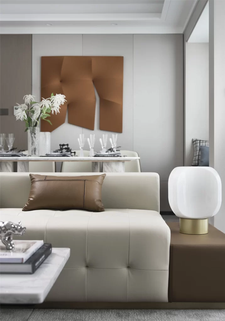 Modern Living Room Neutral Beige Brown White Contemporary