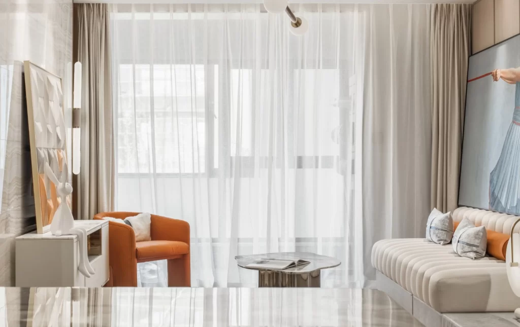 Modern Living Room White Neutral Soft Textures Artistic