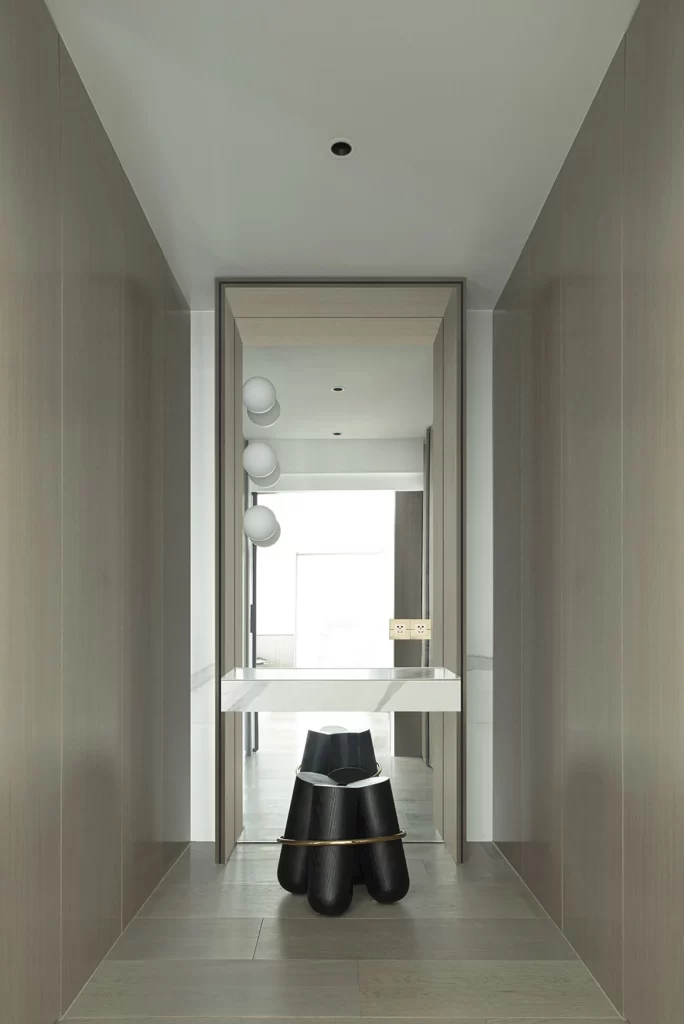 Modern Minimalist Bathroom Neutral Beige Light Wood