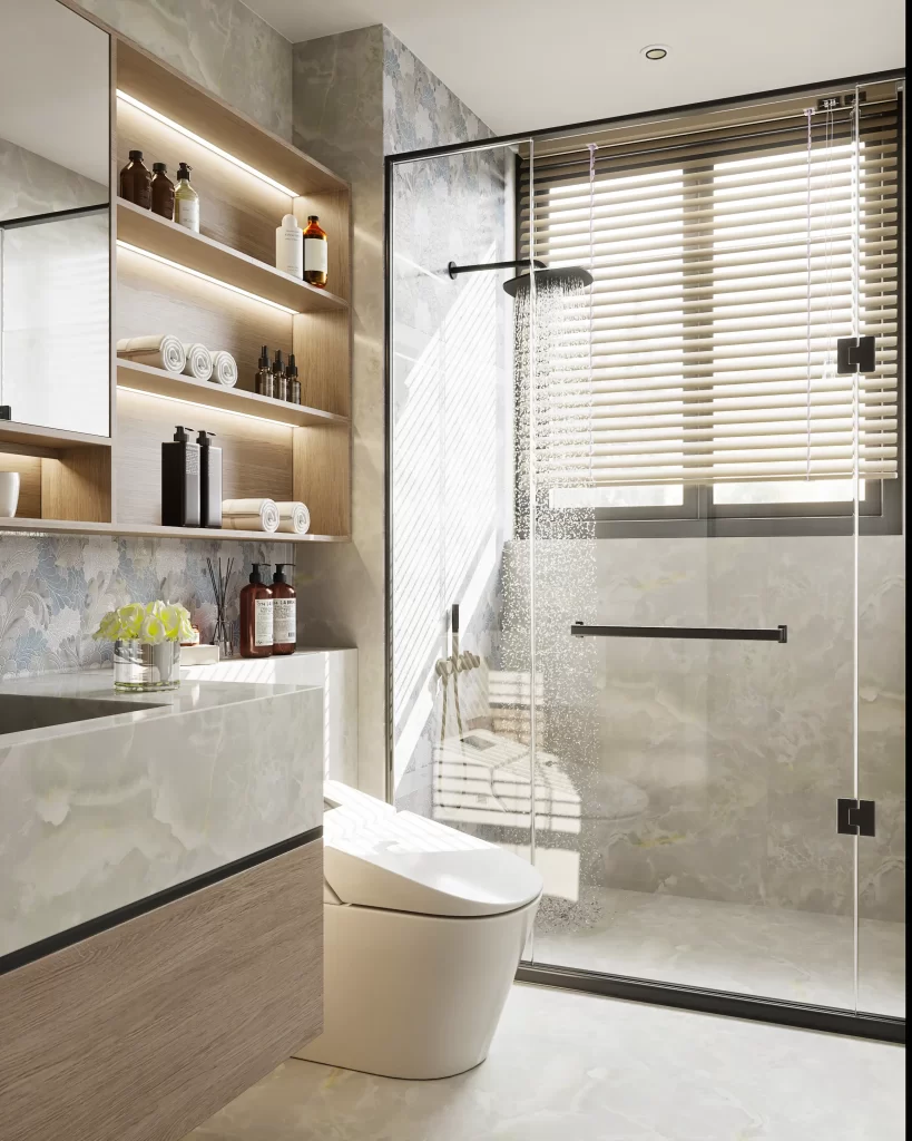 Modern Minimalist Bathroom Neutral Clean Lines