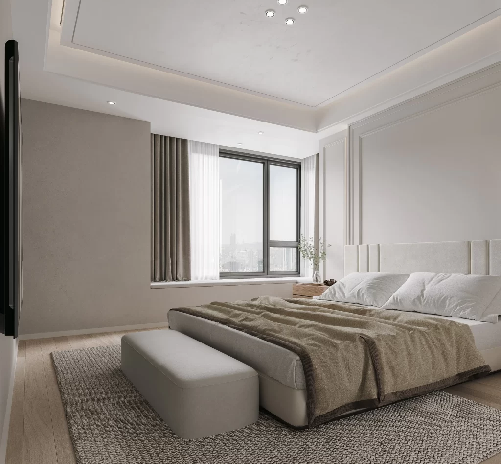 Modern Minimalist Bedroom Neutral Beige White