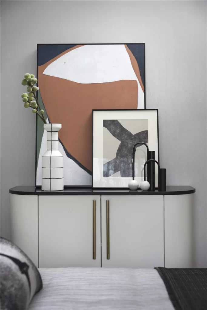 Modern Minimalist Bedroom Neutral Black White Light Wood