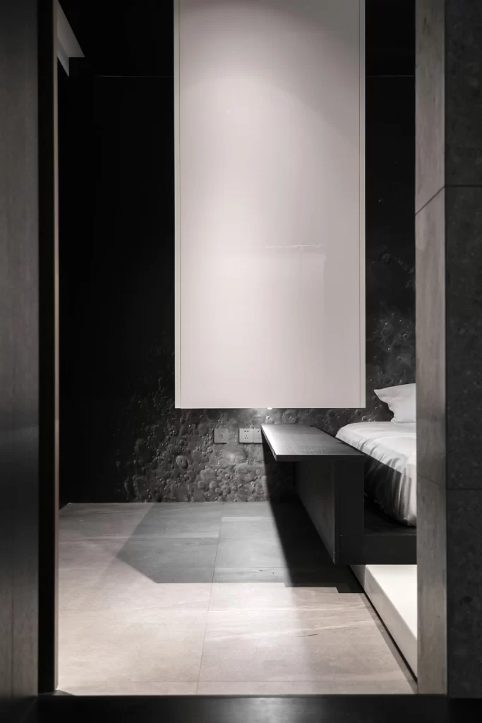 Modern Minimalist Bedroom Neutral Dark Gray White