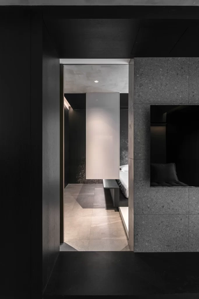 Modern Minimalist Bedroom Neutral Dark Tones Sleek Lines
