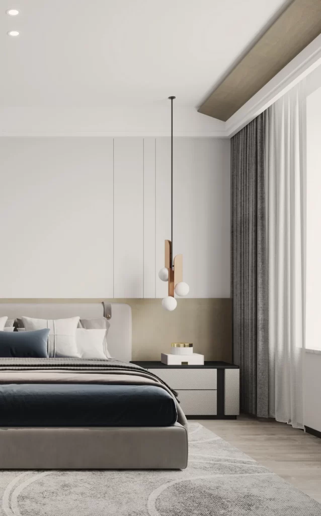 Modern Minimalist Bedroom Neutral Gray White