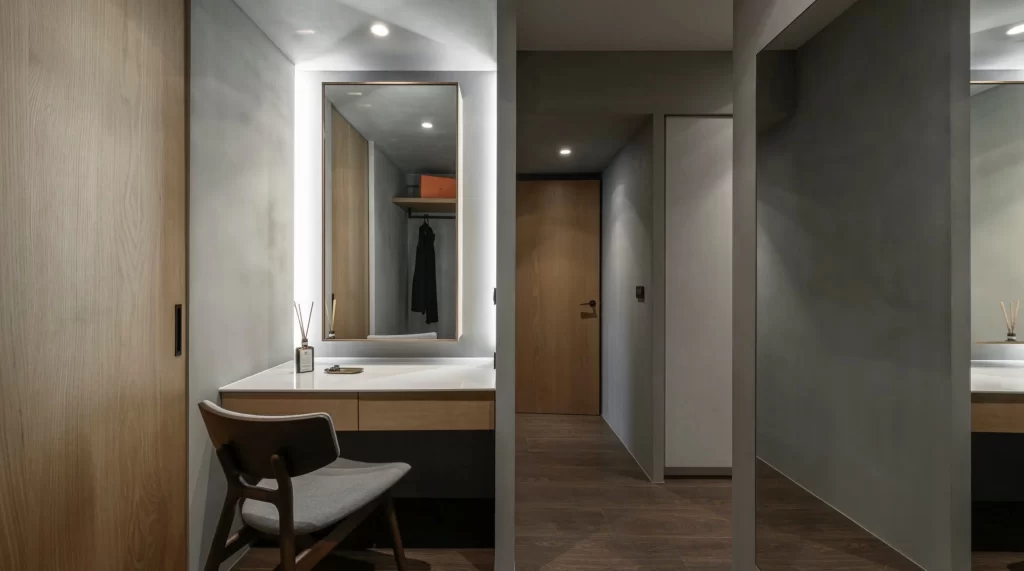 Modern Minimalist Bedroom Neutral Light Wood Grey