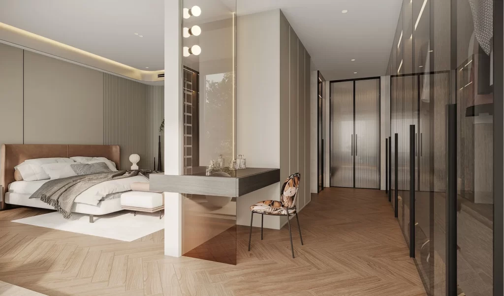 Modern Minimalist Bedroom Neutral Wood