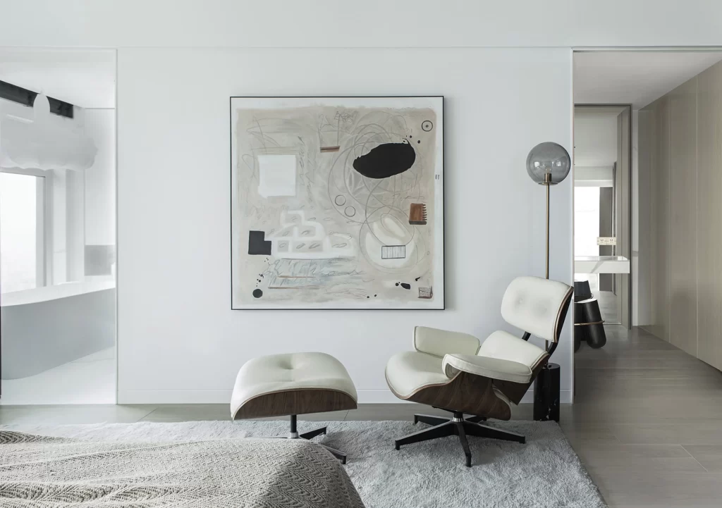 Modern Minimalist Bedroom White Neutral Cream Wood
