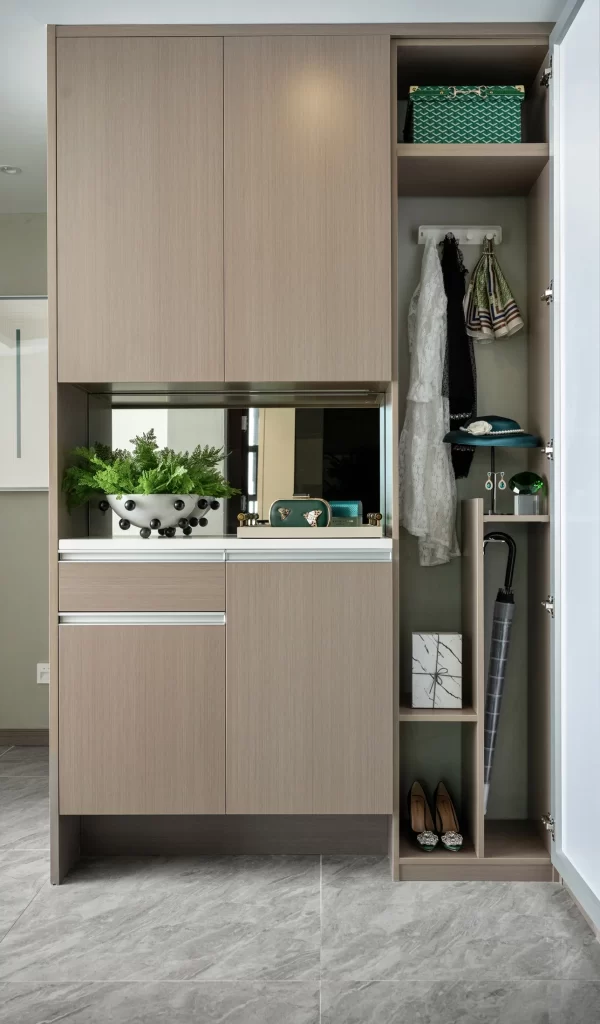 Modern Minimalist Closet Neutral Light Wood