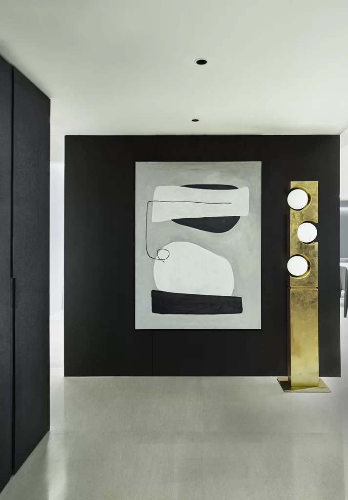 Modern Minimalist Gallery Black White Neutral Abstract Art