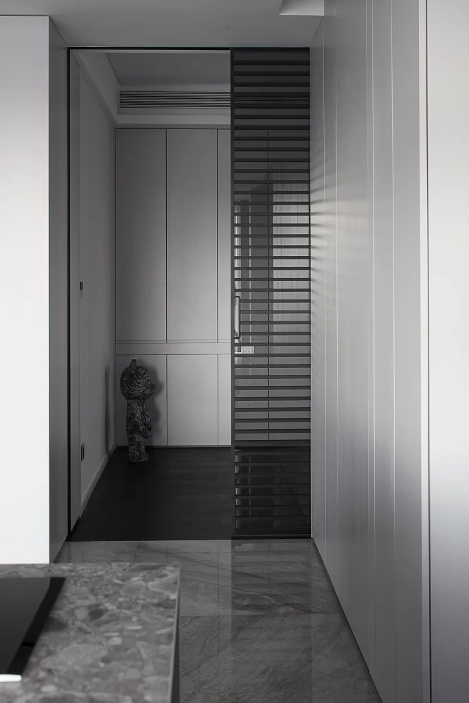 Modern Minimalist Hallway Monochrome Neutral Black White