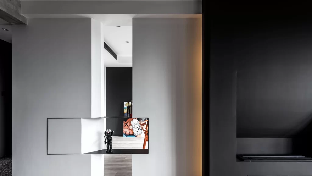 Modern Minimalist Interior Black White Neutral Geometric