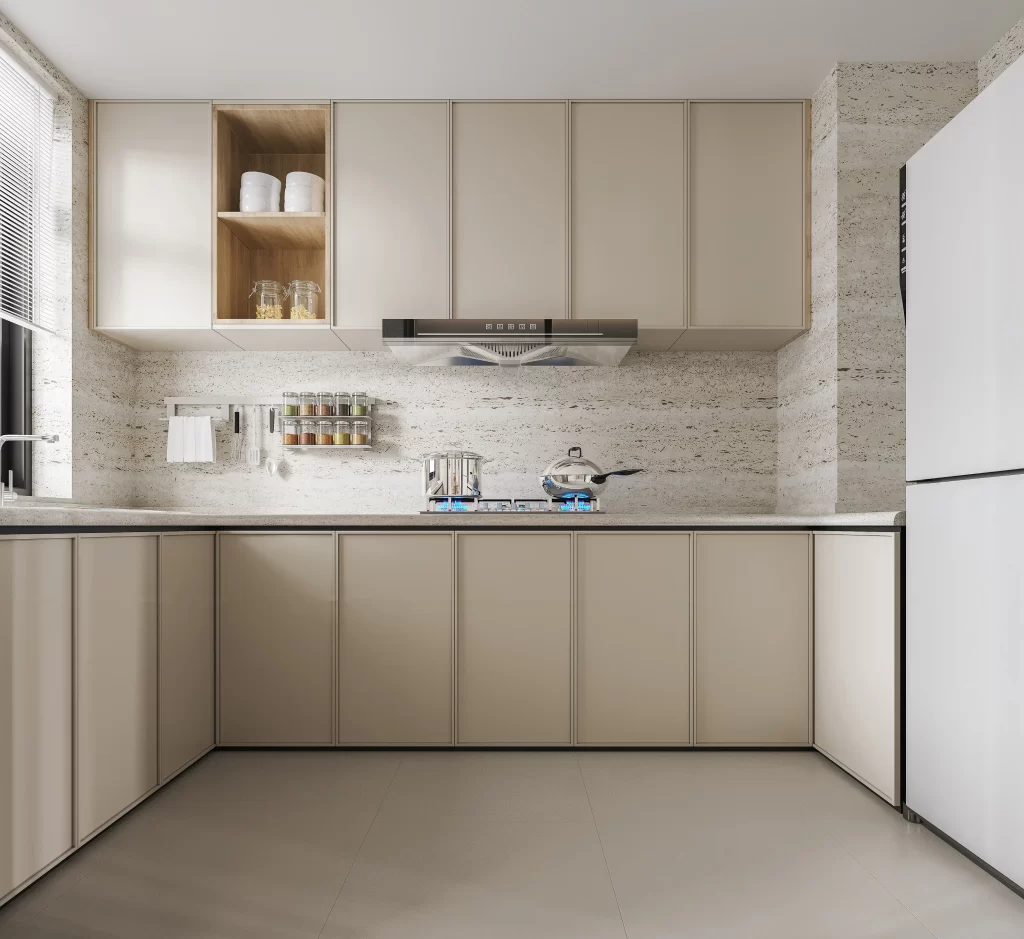 Modern Minimalist Kitchen Neutral Beige