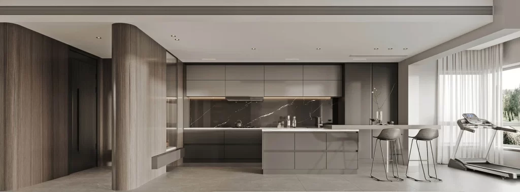 Modern Minimalist Kitchen Neutral Gray Sleek