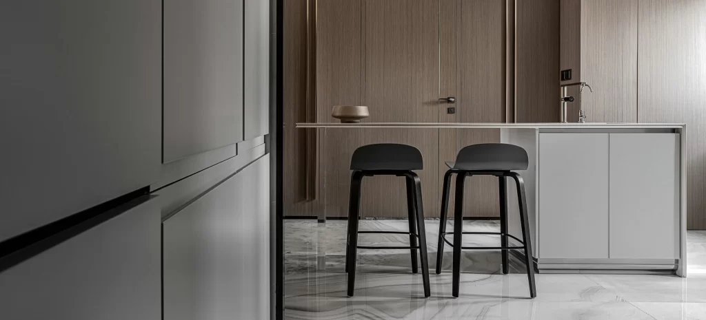 Modern Minimalist Kitchen Neutral Gray Wood Black