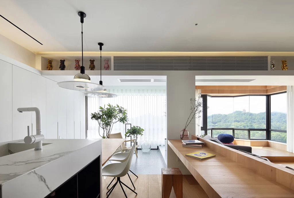 Modern Minimalist Kitchen White Neutral Light Wood