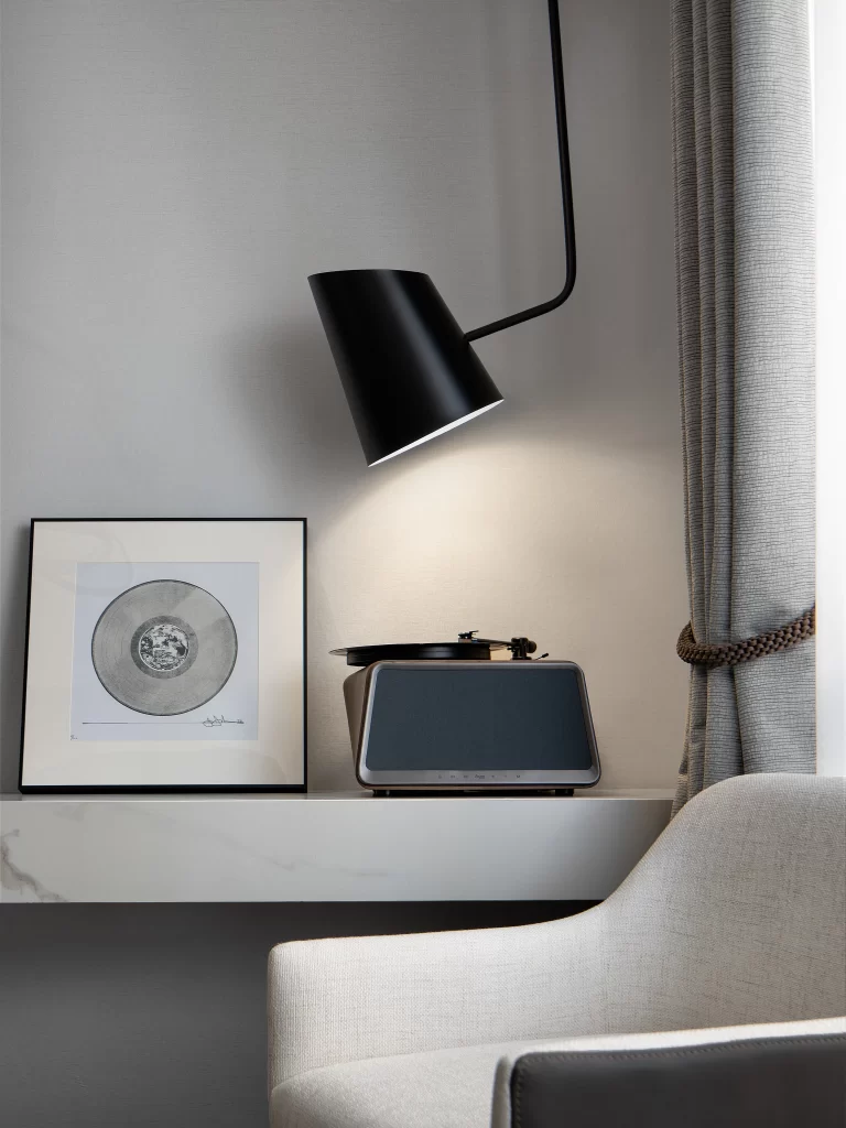 Modern Minimalist Living Room Beige Neutral Black