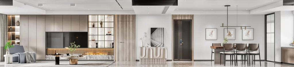 Modern Minimalist Living Room Neutral
