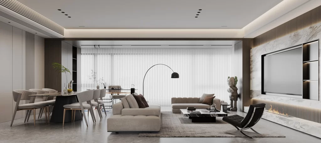 Modern Minimalist Living Room Neutral Gray Beige