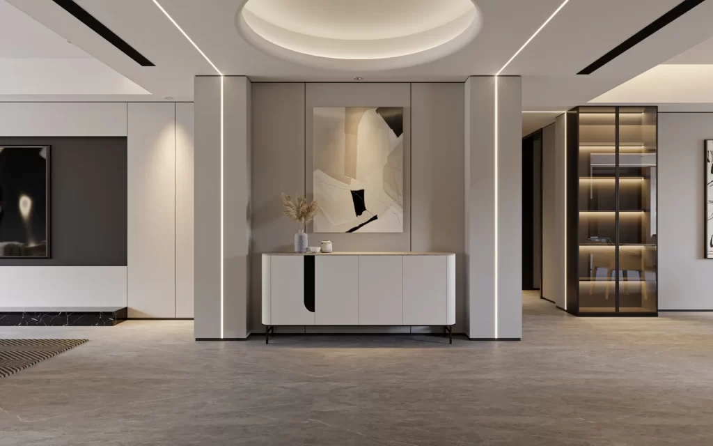 Modern Minimalist Living Room Neutral Gray Black