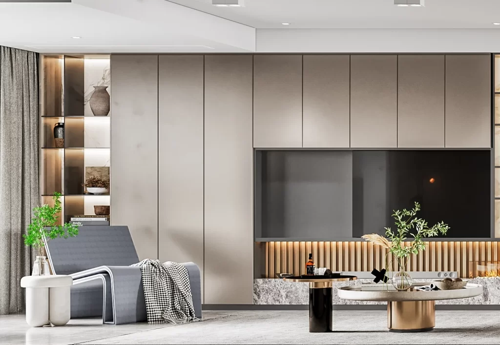 Modern Minimalist Living Room Neutral Gray Black