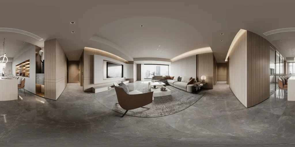 Modern Minimalist Living Room Neutral Gray Wood