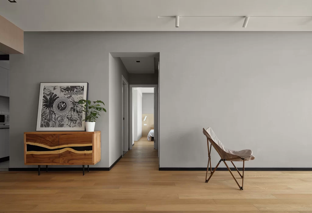Modern Minimalist Living Room Neutral Grey Light Wood