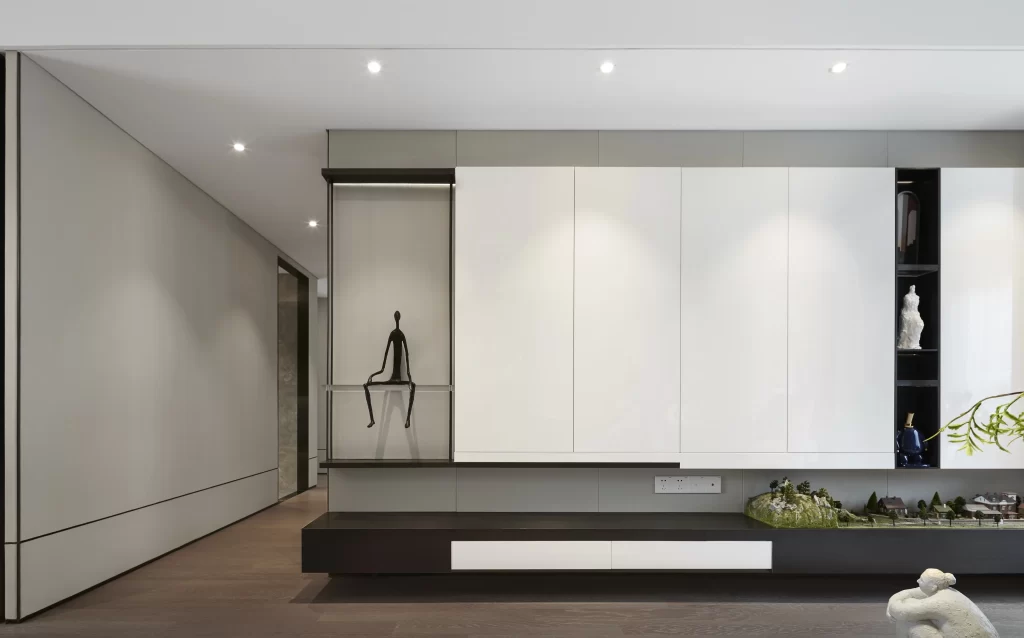 Modern Minimalist Living Room Neutral White Black