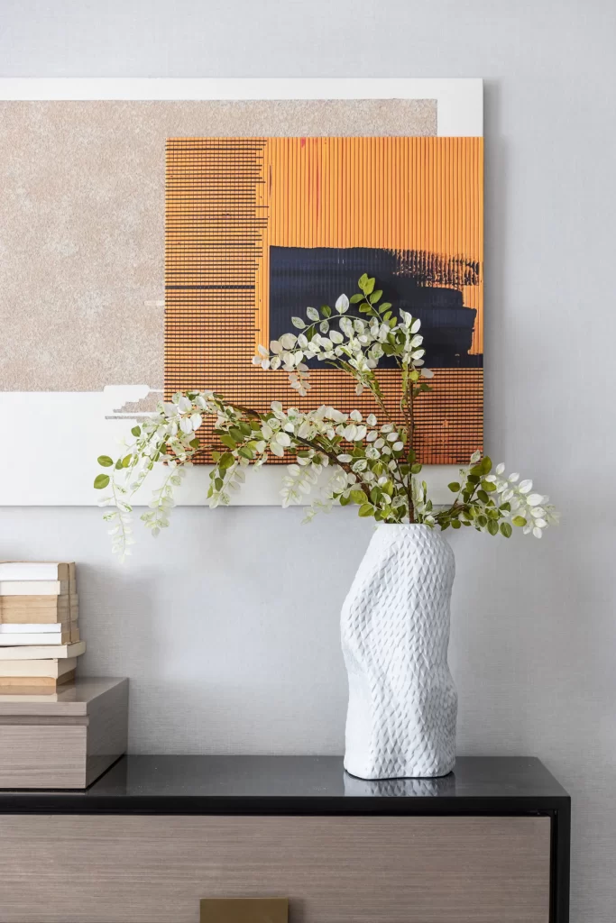 Modern Minimalist Neutral White Textured Vase
