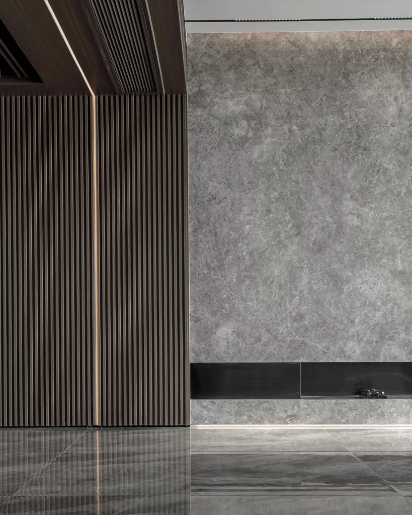 Modern Minimalist Office Neutral Gray Textured Materials
