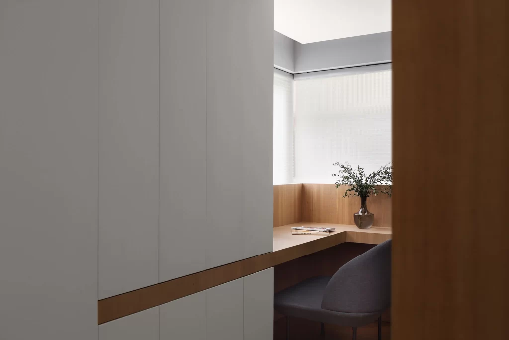 Modern Minimalist Office Neutral Light Wood White