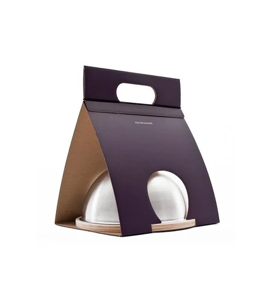 Modern Minimalist Purple Handle Transparent Window