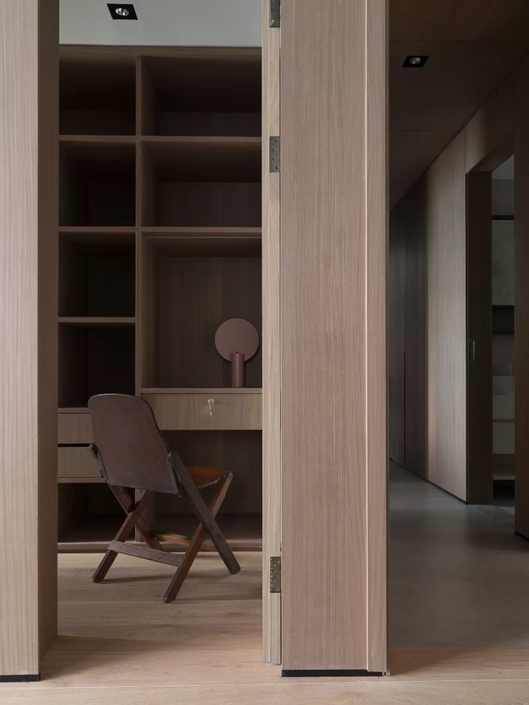 Modern Minimalist Study Neutral Light Wood Simple