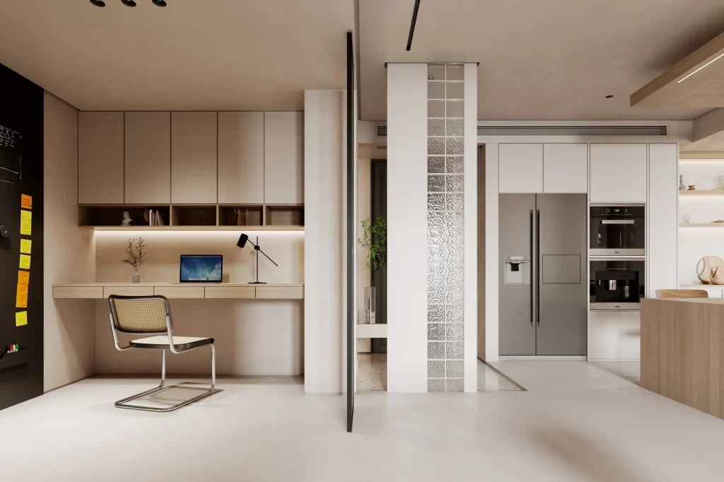 Modern Minimalist Study Neutral White
