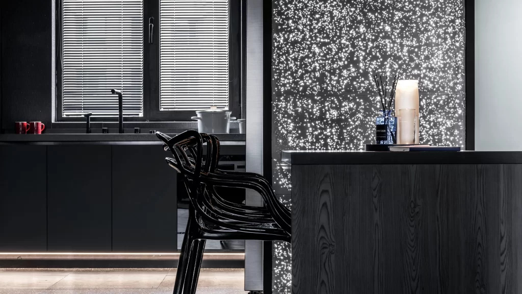 Modern Monochrome Kitchen Black White Minimalist