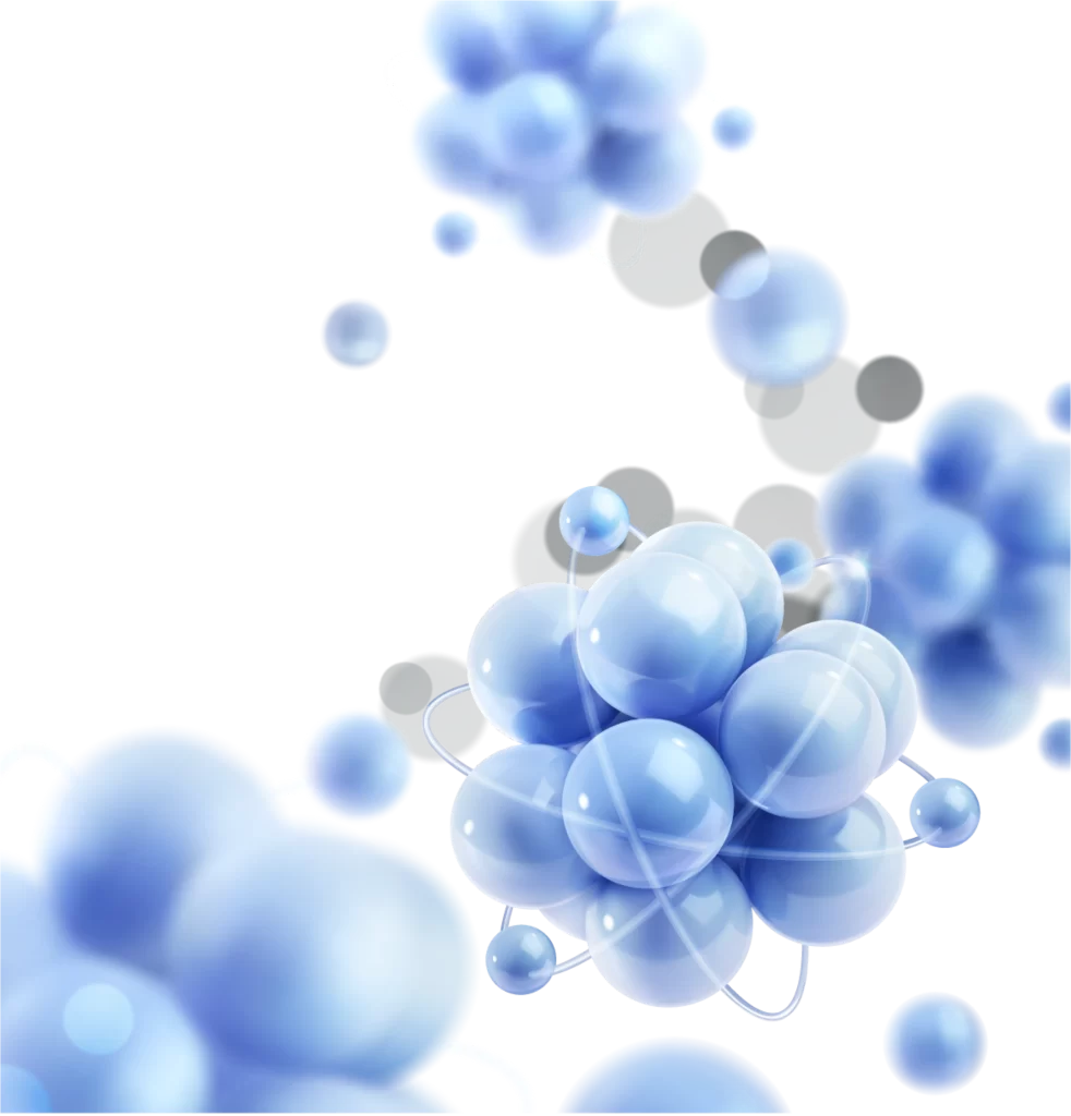 Molecular Structure Atoms Blue Spheres