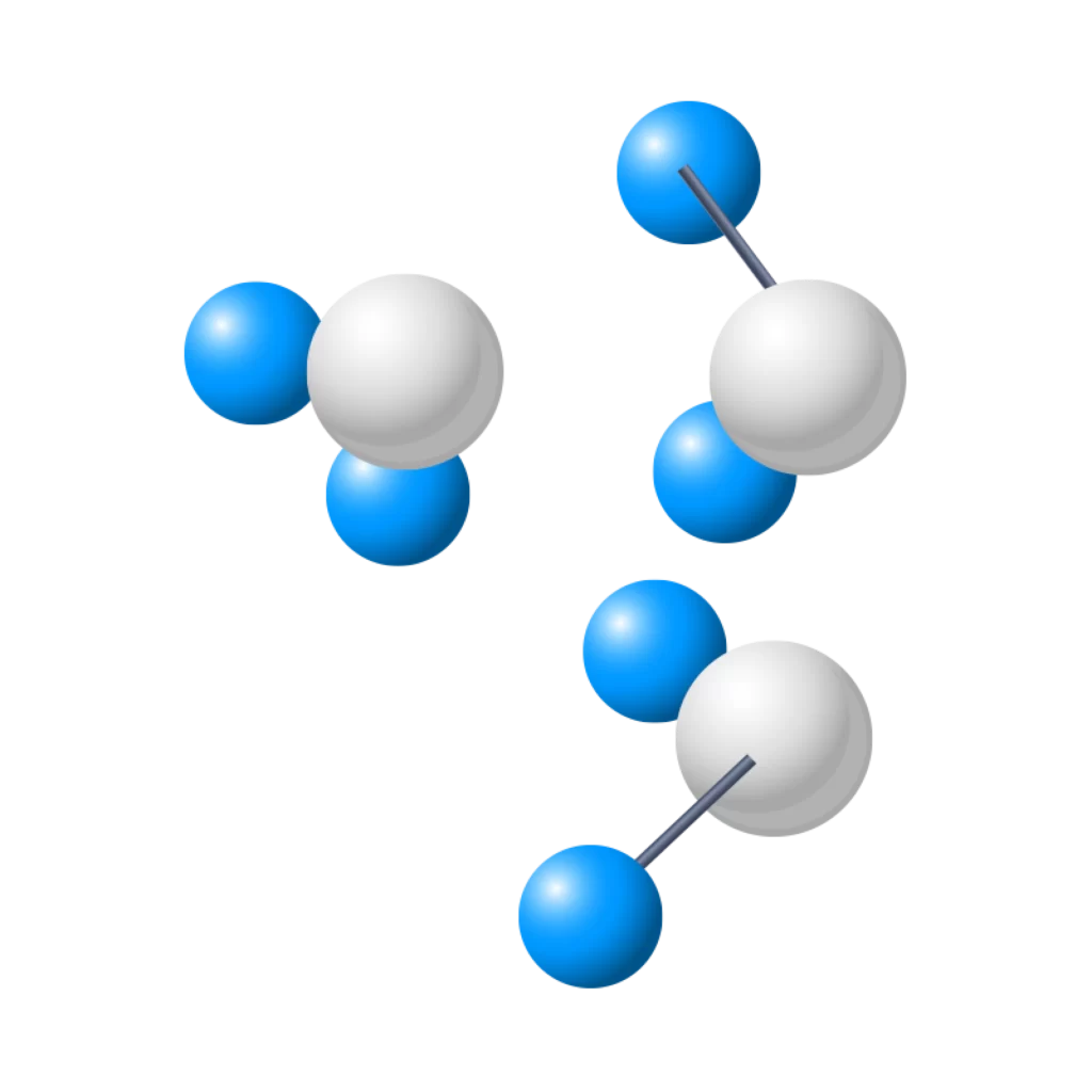 Molecular Structure Atoms Bonding Blue White