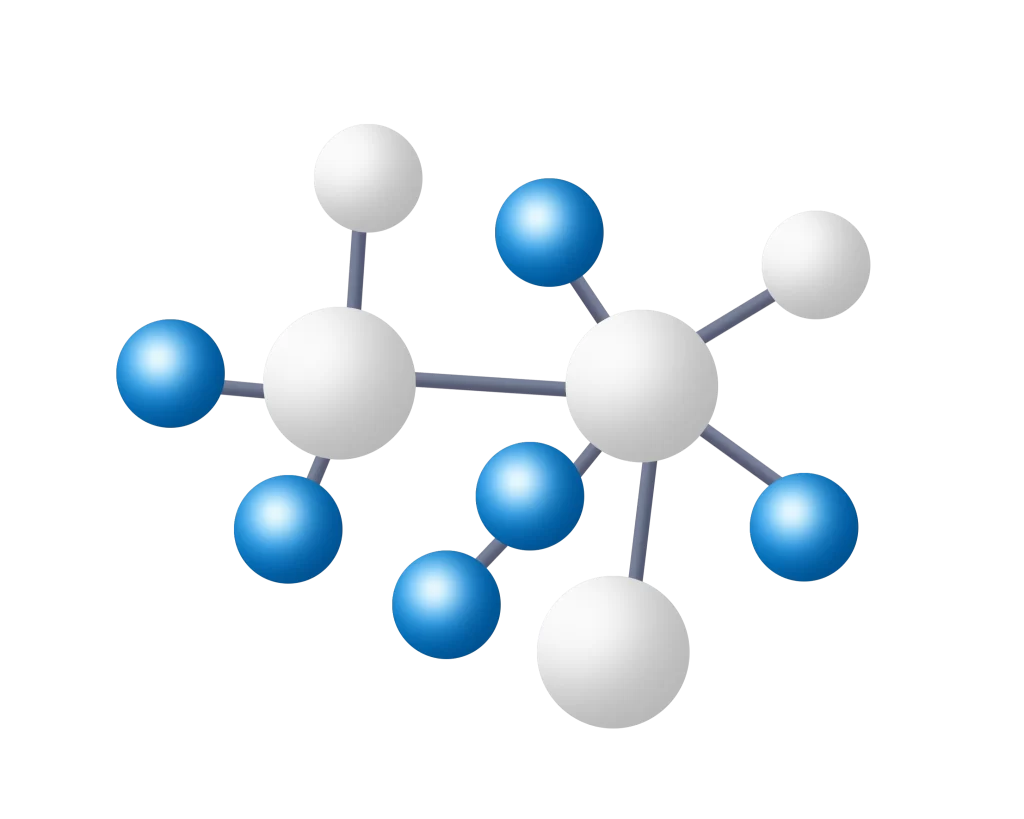 Molecular Structure Atoms Bonds Blue White