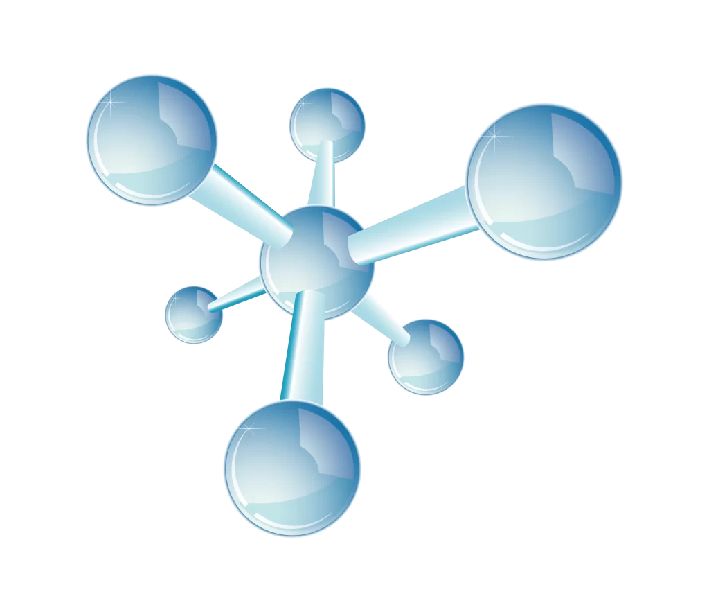 Molecular Structure Atoms Bonds Chemistry Blue