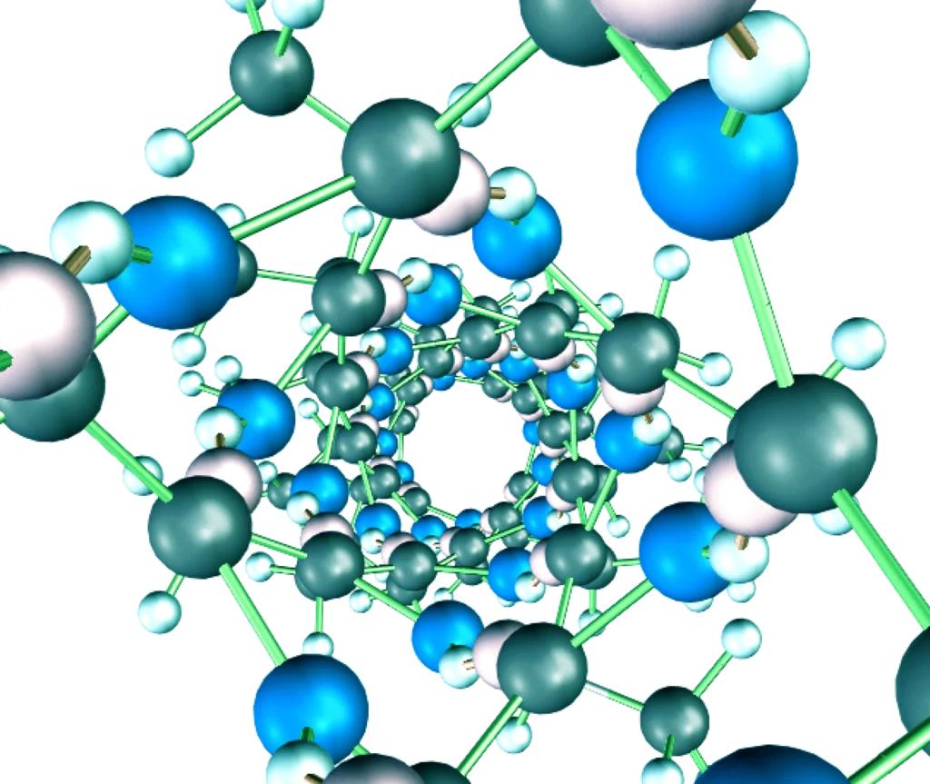 Molecular Structure, Atoms, Bonds, Colors, 3D Model, Visualization