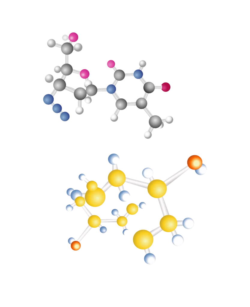 Molecular Structure Atoms Bonds Colors