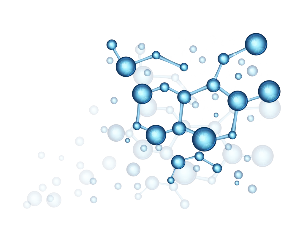 Molecular Structure Blue Atoms Bonds