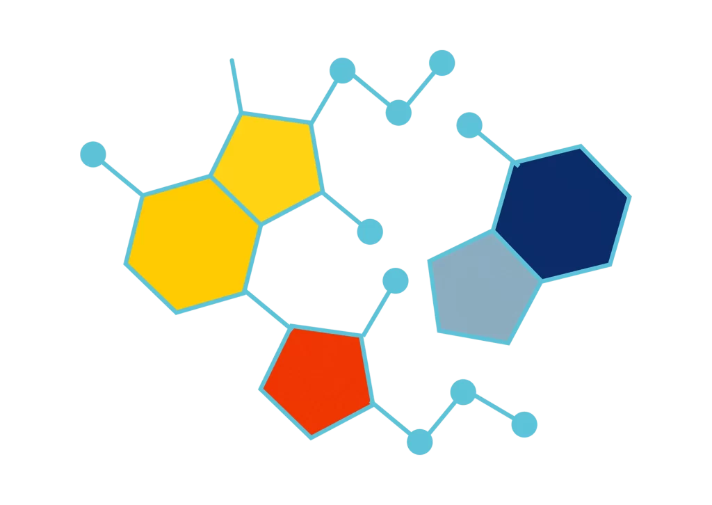 Molecular Structure Chemical Bonds Hexagons Atoms