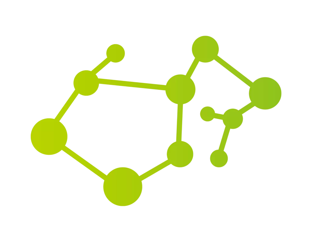 Molecular Structure Graphical Representation Green Atoms Connectivity