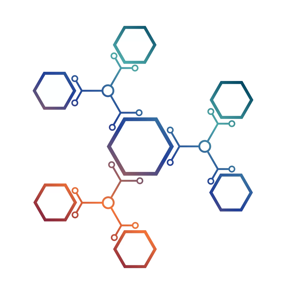 Molecular Structure Hexagons Chemical Bonds Atoms