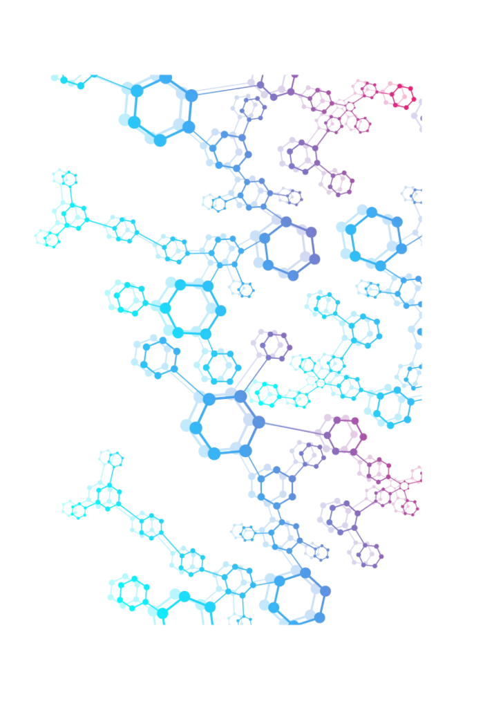Molecular Structure Network Blue Purple Hexagons