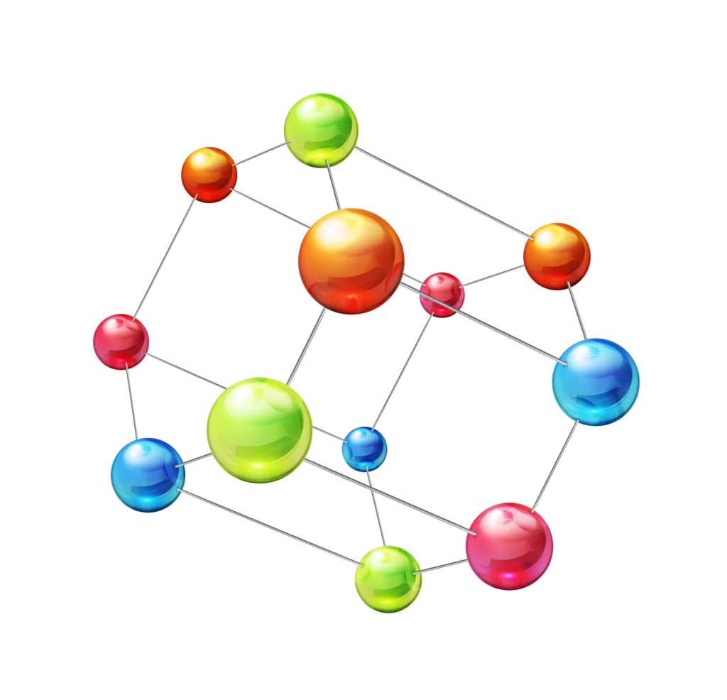 Molecular Structure Network Spheres Connections