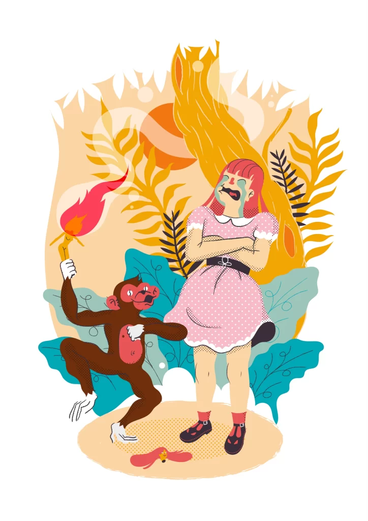 Monkey Fire Girl Fantasy