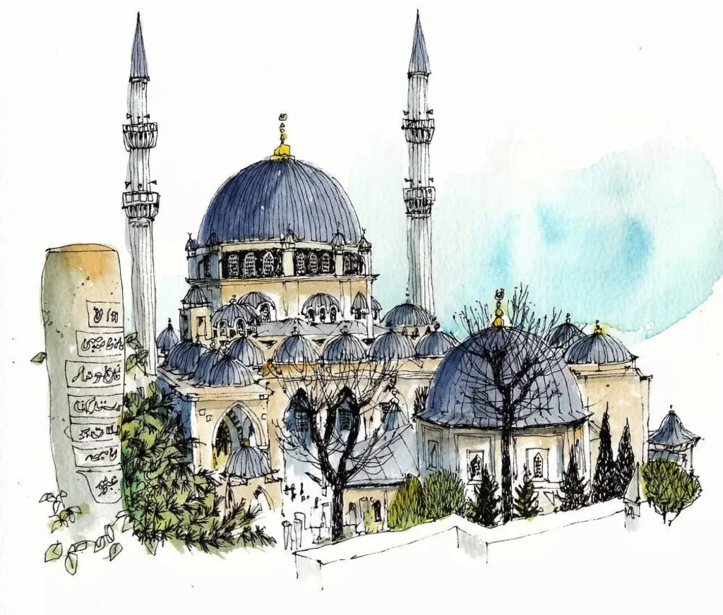 Mosque Architecture Islamic Design Blue Dome