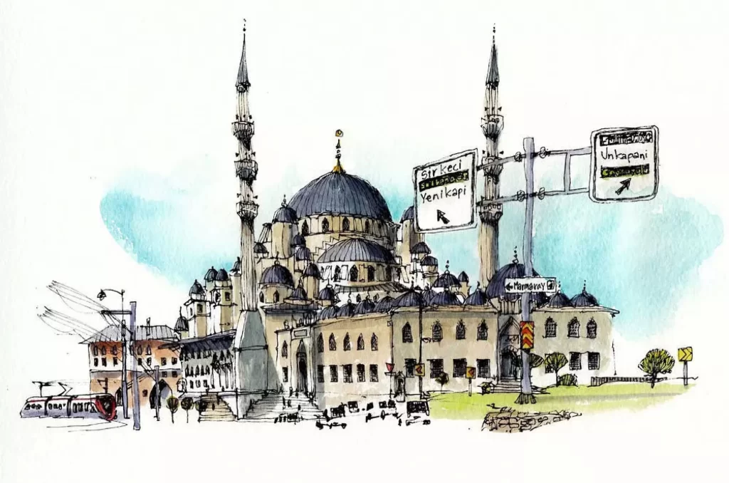 Mosque Architecture Urban Scene Street Signs